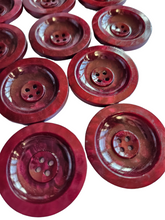 Load image into Gallery viewer, 1940s Chunky Burgundy Buttons
