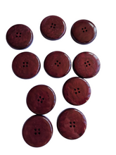 Load image into Gallery viewer, 1940s Chunky Burgundy Buttons
