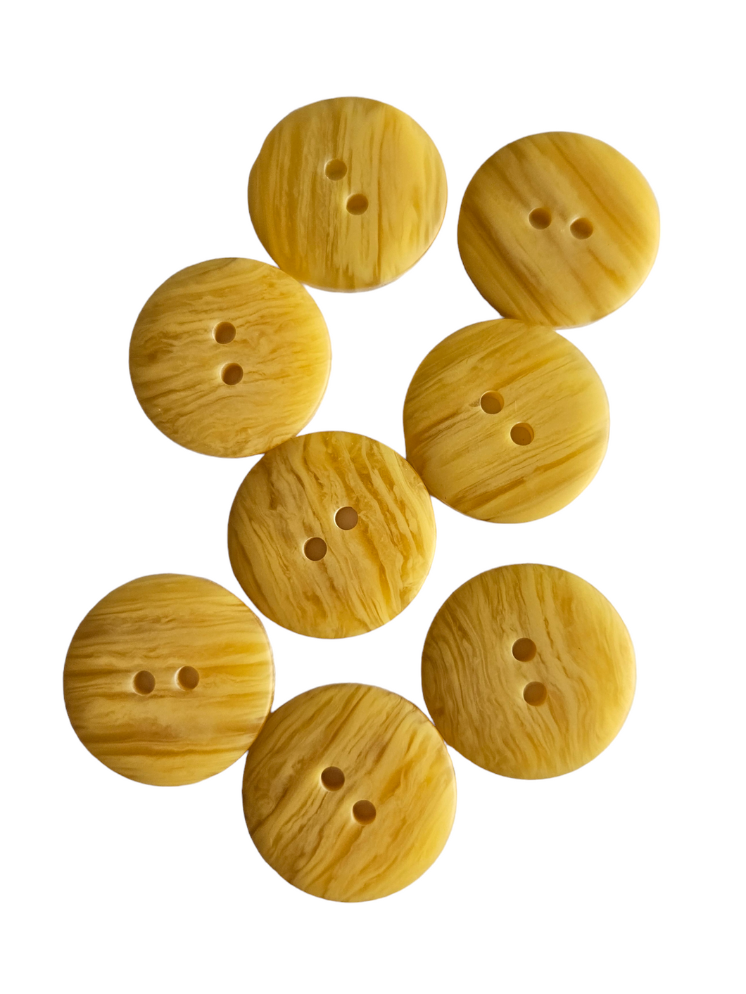 1940s Marbled Yellow Buttons