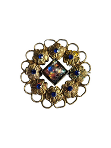 1930s Czech Unusal Rare Glass Brooch