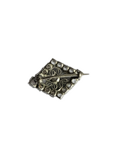 Load image into Gallery viewer, 1930s Small Openback Glass Czech Brooch
