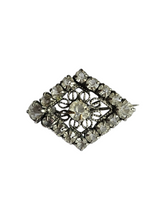 Load image into Gallery viewer, 1930s Small Openback Glass Czech Brooch
