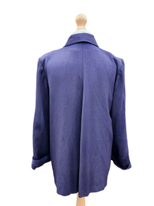 1940s Purpley Blue Gabardine Swing Jacket