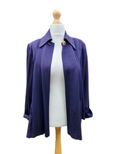 Load image into Gallery viewer, 1940s Purpley Blue Gabardine Swing Jacket
