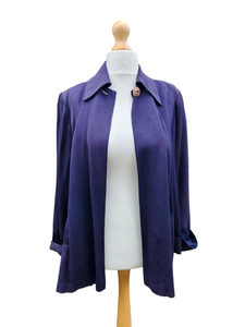 1940s Purpley Blue Gabardine Swing Jacket