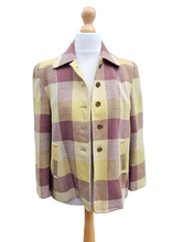 Load image into Gallery viewer, 1940s Yellow and Brown Check Wool Jacket
