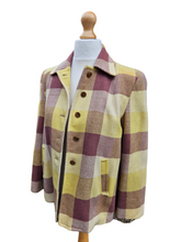 Load image into Gallery viewer, 1940s Yellow and Brown Check Wool Jacket
