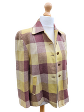 Load image into Gallery viewer, 1940s Yellow and Brown Check Wool Jacket
