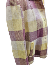 Load image into Gallery viewer, 1940s Yellow and Brown Check Wool Jacket
