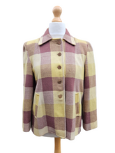 Load image into Gallery viewer, 1940s Yellow and Brown Check Wool Jacket
