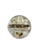 Load image into Gallery viewer, 1940s Off White Reverse Carved Lucite Brooch
