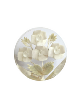 Load image into Gallery viewer, 1940s Off White Reverse Carved Lucite Brooch
