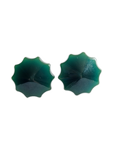 Load image into Gallery viewer, 1940s Dark Teal Green Bakelite Earrings
