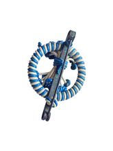 Load image into Gallery viewer, 1940s Make Do and Mend Blue Wirework Brooch
