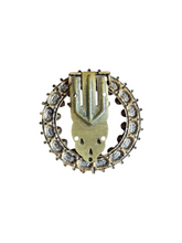 Load image into Gallery viewer, 1930s Czech Deco Multicoloured Glass Circle Dress Clip
