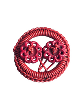 Load image into Gallery viewer, 1940s Red Make Do and Mend Wirework Brooch
