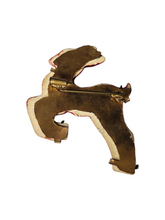 Load image into Gallery viewer, 1930s French Red Ceramic Leaping Deer Brooch
