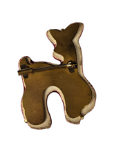 Load image into Gallery viewer, 1930s French Red Ceramic Deer Brooch
