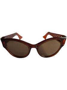 Late 1940s Brown Lattice Sunglasses