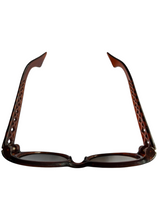 Load image into Gallery viewer, Late 1940s Brown Lattice Sunglasses
