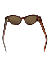 Load image into Gallery viewer, Late 1940s Brown Lattice Sunglasses
