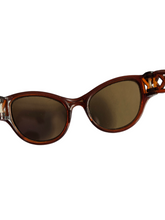 Load image into Gallery viewer, Late 1940s Brown Lattice Sunglasses
