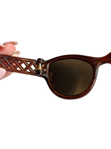 Late 1940s Brown Lattice Sunglasses