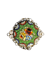 Load image into Gallery viewer, 1930s Italian Mosaic Filigree Brooch
