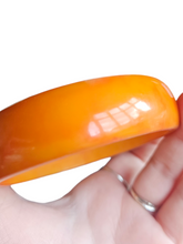 Load image into Gallery viewer, 1940s Orange Marbled Bakelite Bangle
