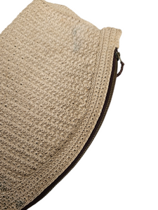 1930s Dark Cream Crochet Clutch Bag