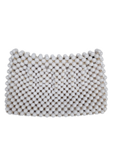 Load image into Gallery viewer, Late 1940s White Chunky Beaded Clutch Bag
