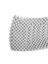 Load image into Gallery viewer, Late 1940s White Chunky Beaded Clutch Bag
