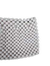 Load image into Gallery viewer, Late 1940s White Chunky Beaded Clutch Bag
