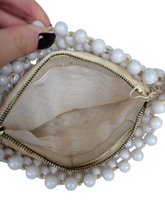 Load image into Gallery viewer, Late 1940s White Chunky Beaded Clutch Bag
