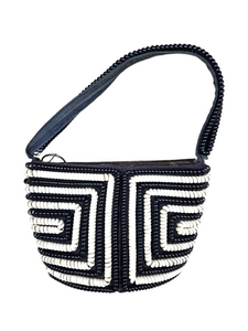 1940s Rare Navy and White Telephone Cord Bag