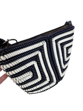 Load image into Gallery viewer, 1940s Rare Navy and White Telephone Cord Bag
