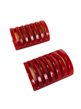 Load image into Gallery viewer, 1940s Red Bakelite Dress Clip Set
