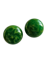 Load image into Gallery viewer, 1940s Chunky Green Bakelite Earrings
