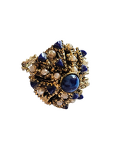 Load image into Gallery viewer, Vintage Czech Faux Pearl Chunky Ring
