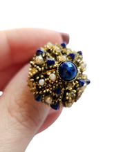 Load image into Gallery viewer, Vintage Czech Faux Pearl Chunky Ring
