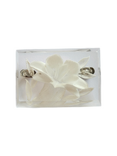 Load image into Gallery viewer, 1940s White Reverse Carved Lucite Brooch
