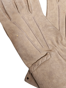 1940s Beige Newbuck Leather Gloves