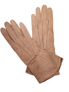 1940s Beige Newbuck Leather Gloves