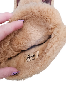 1940s Beige Fur and Leather Gloves