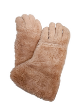 Load image into Gallery viewer, 1940s Beige Fur and Leather Gloves
