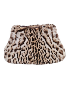 1940s Leopard Print Fur Muff