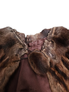 1940s Brown Fur Cape Collar