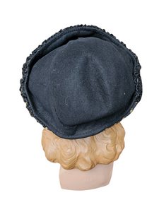 1940s Astrakhan And Gold Thread Hat