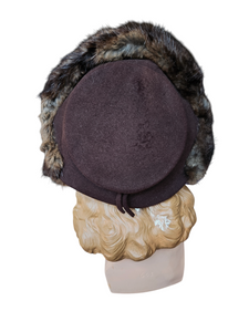 1940s Brown Fur Studded Hat