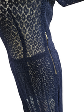 Load image into Gallery viewer, 1930s Navy Blue Lace Dress
